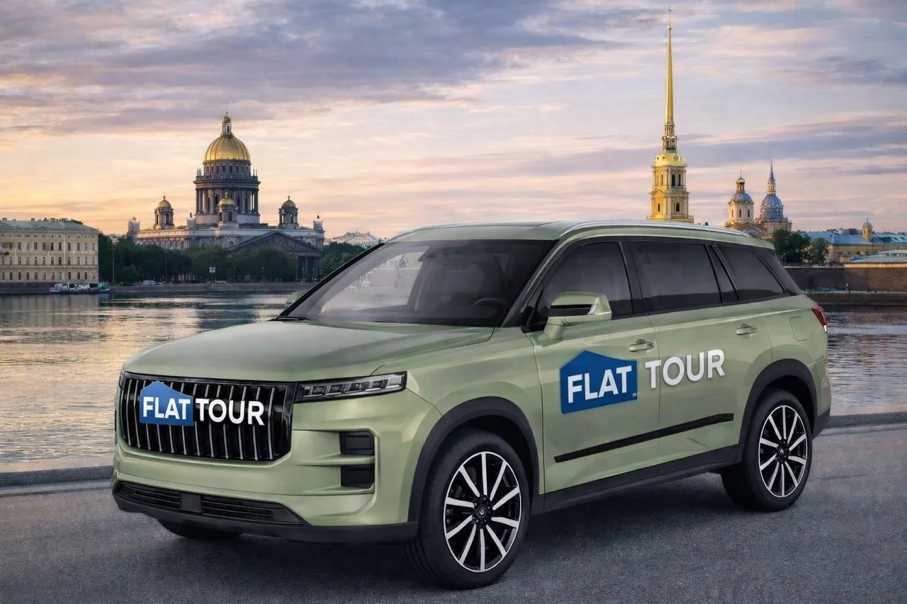 Комфортабельный автомобиль премиум-класса для тура по новостройкам СПб